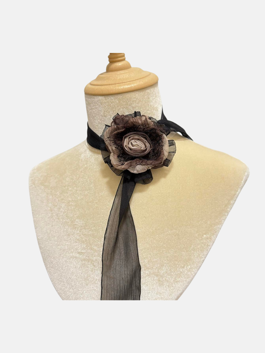 Handmade floral necktie $22.00
