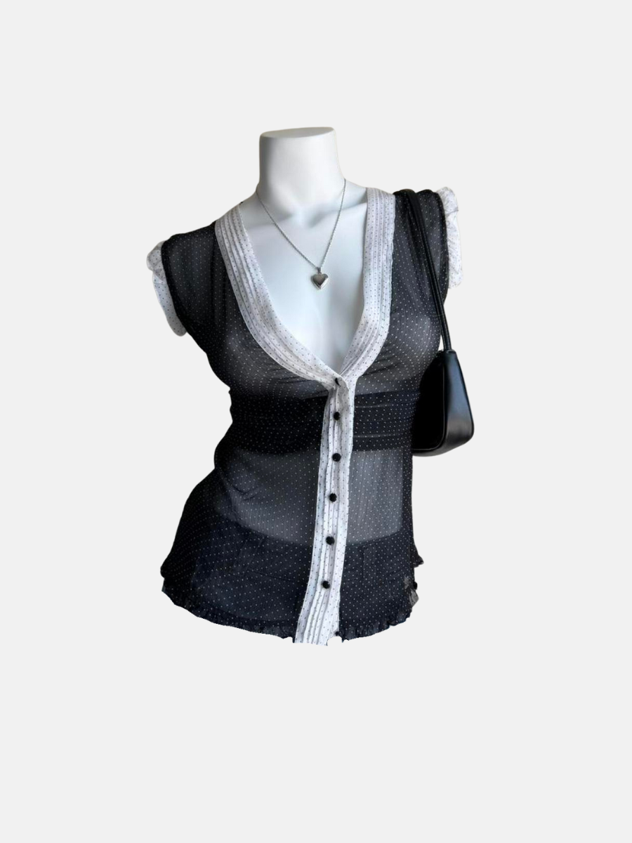 Vintage chiffon blouse L $14.00