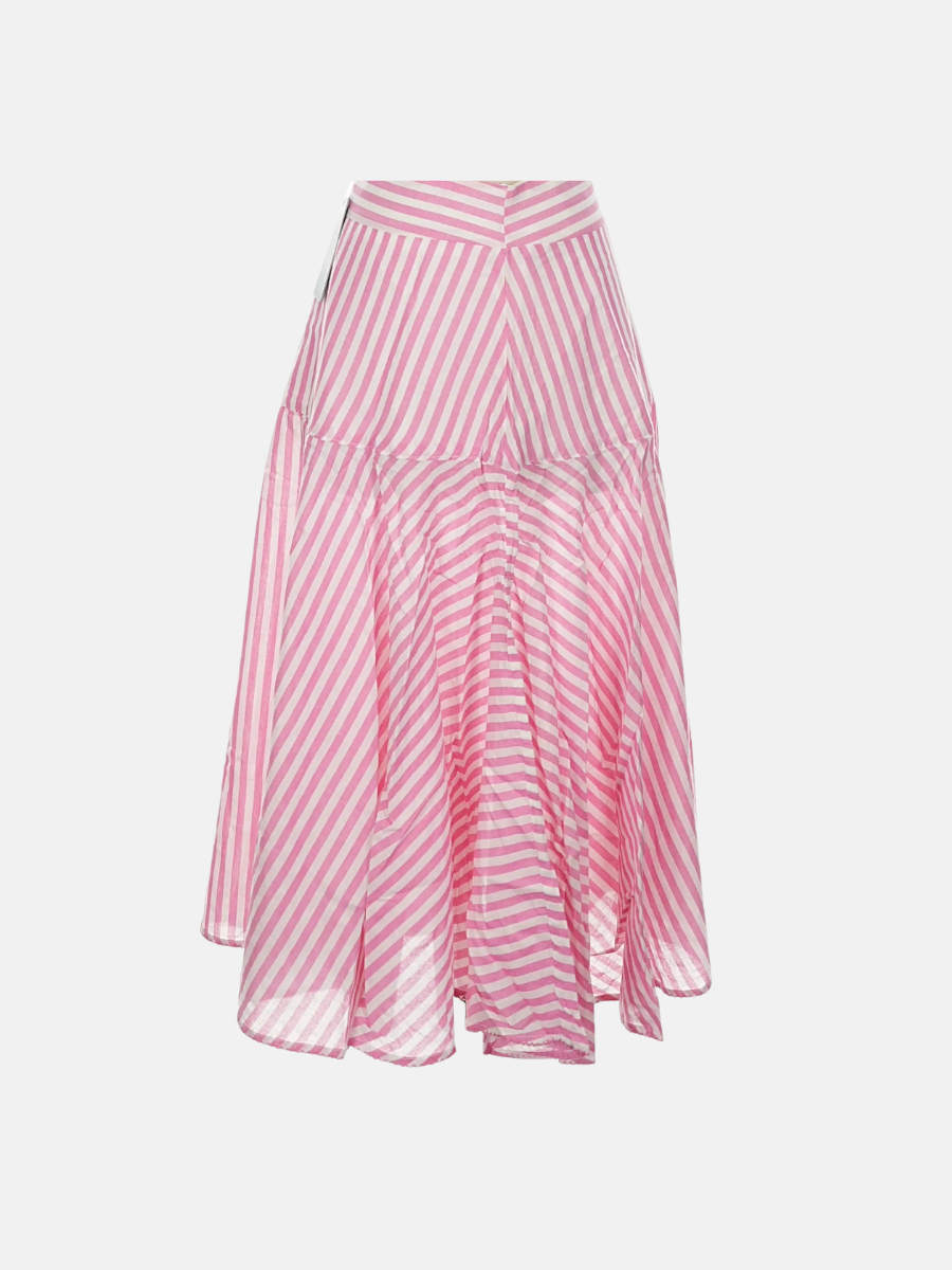 Lalibela striped pink skirt XS $106.99