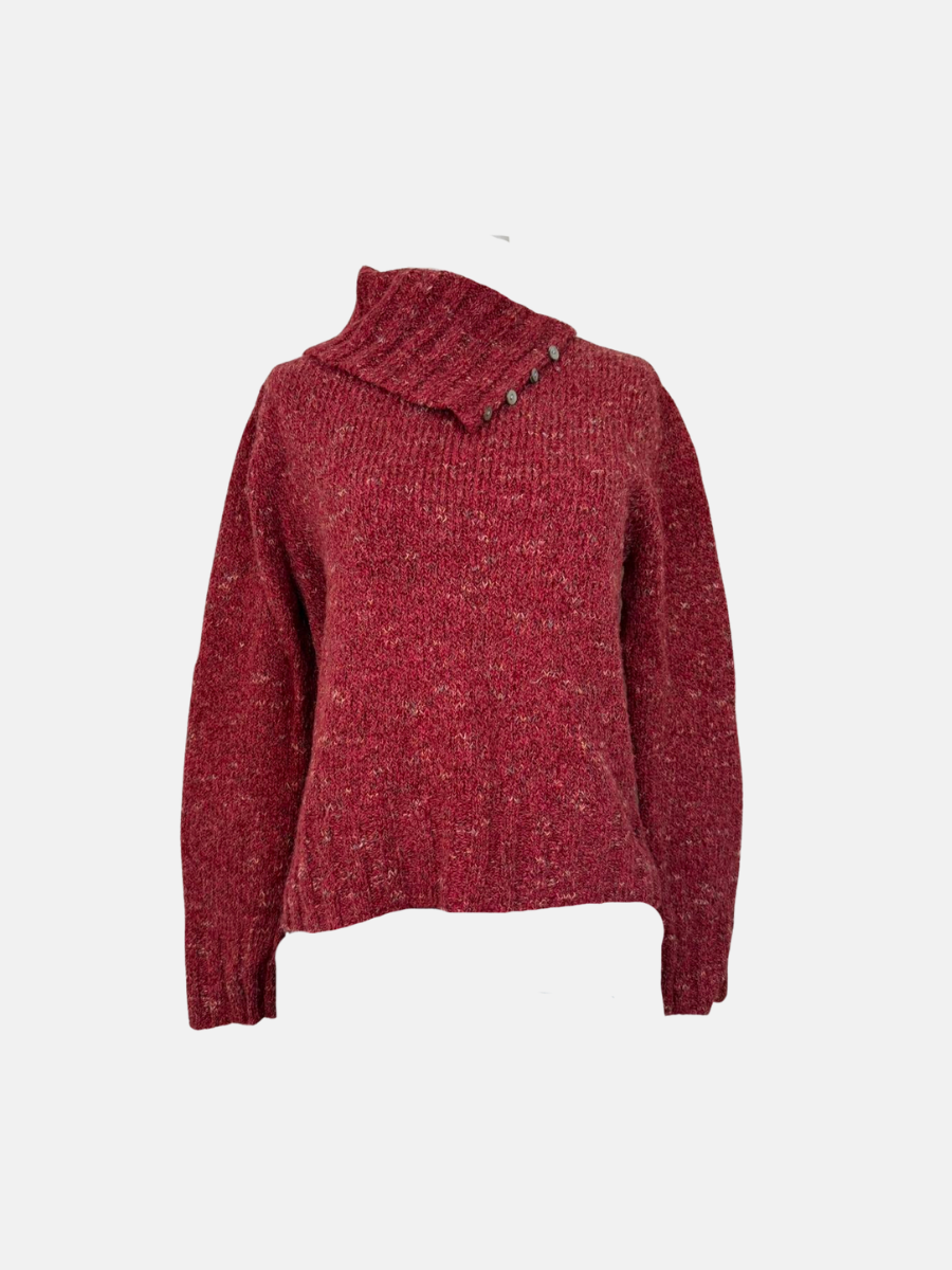 Vintage 90s red chunky turtleneck sweater L $28.00