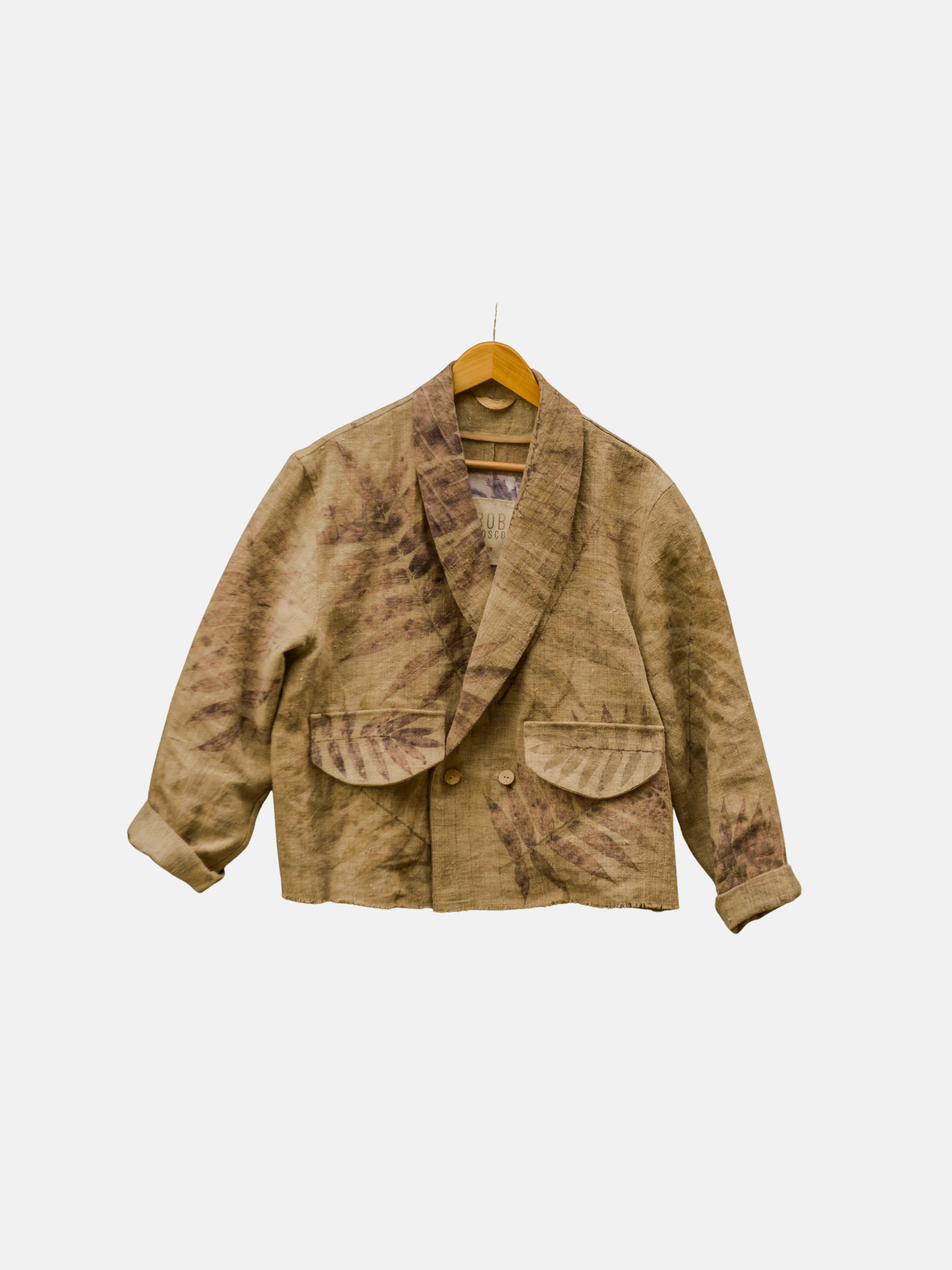 Vintage linen ecoprinted jacket (multiple sizes) $228.75