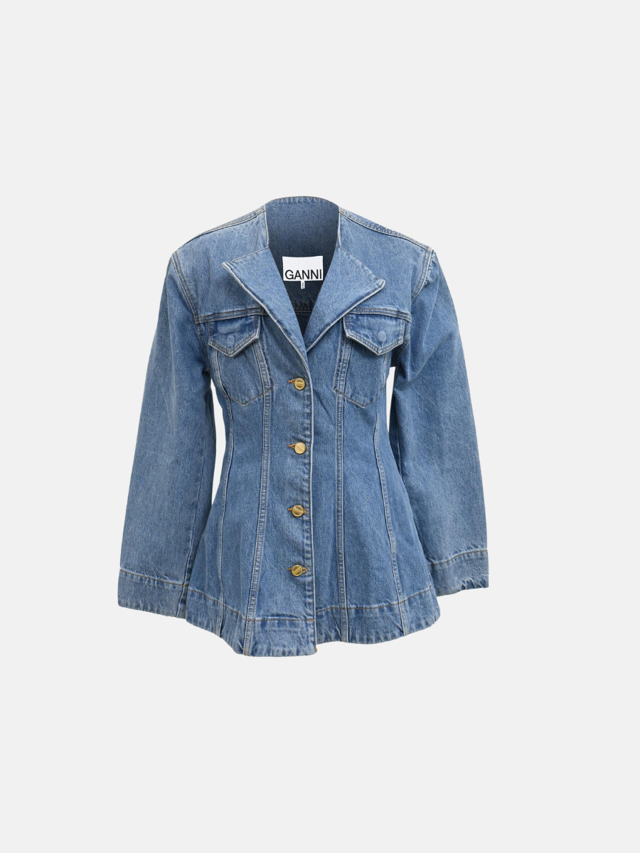 Ganni denim jacket size 4 $285.99