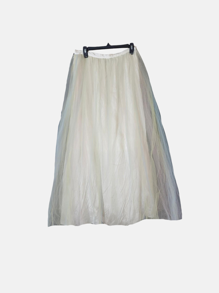 Vintage Macy's white/pastel rainbow tulle skirt size 14 $26.95