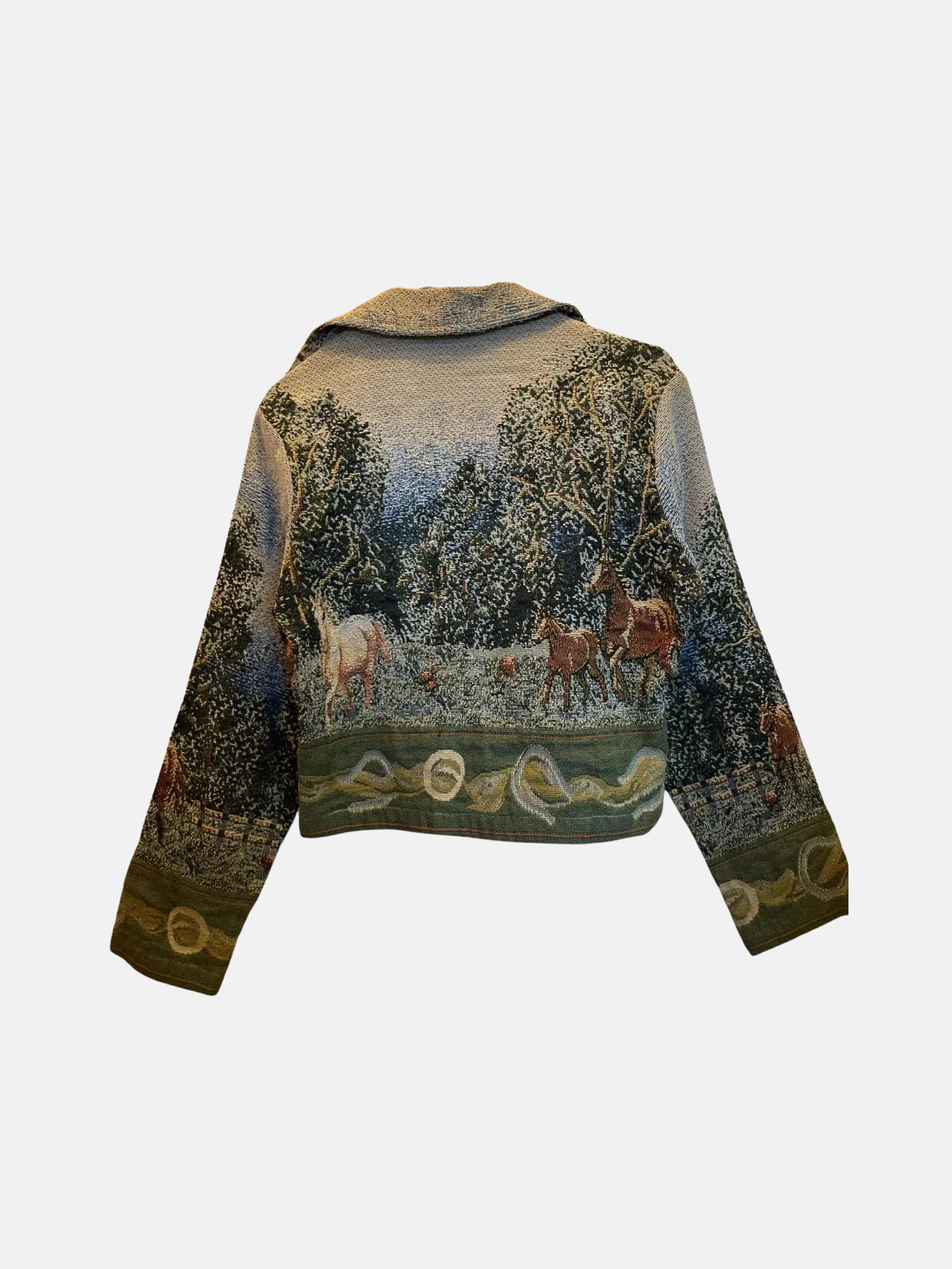 Vintage horse tapestry jacket M $45.00