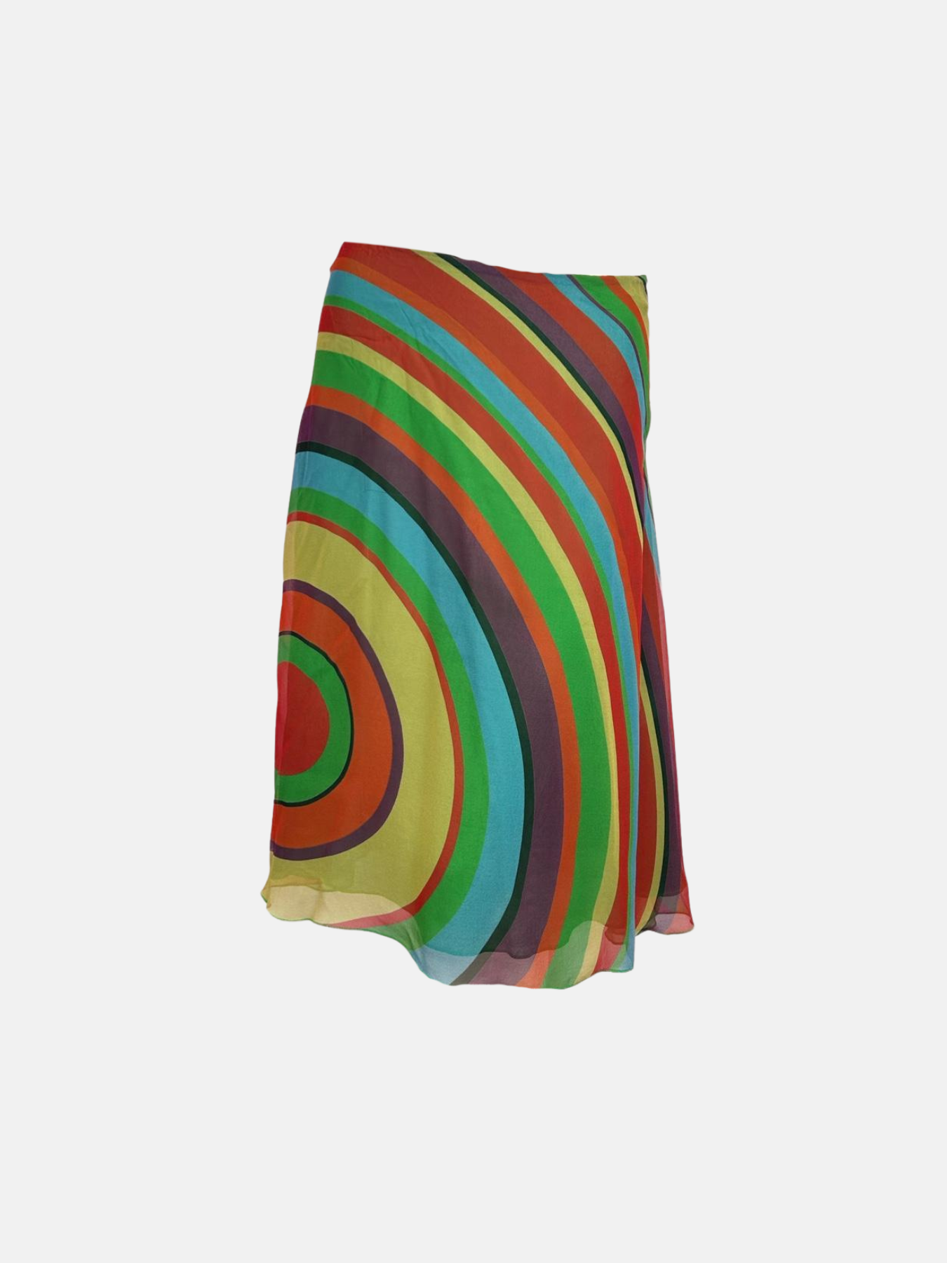 VINTAGE Multicolored silk midi skirt M $60.00