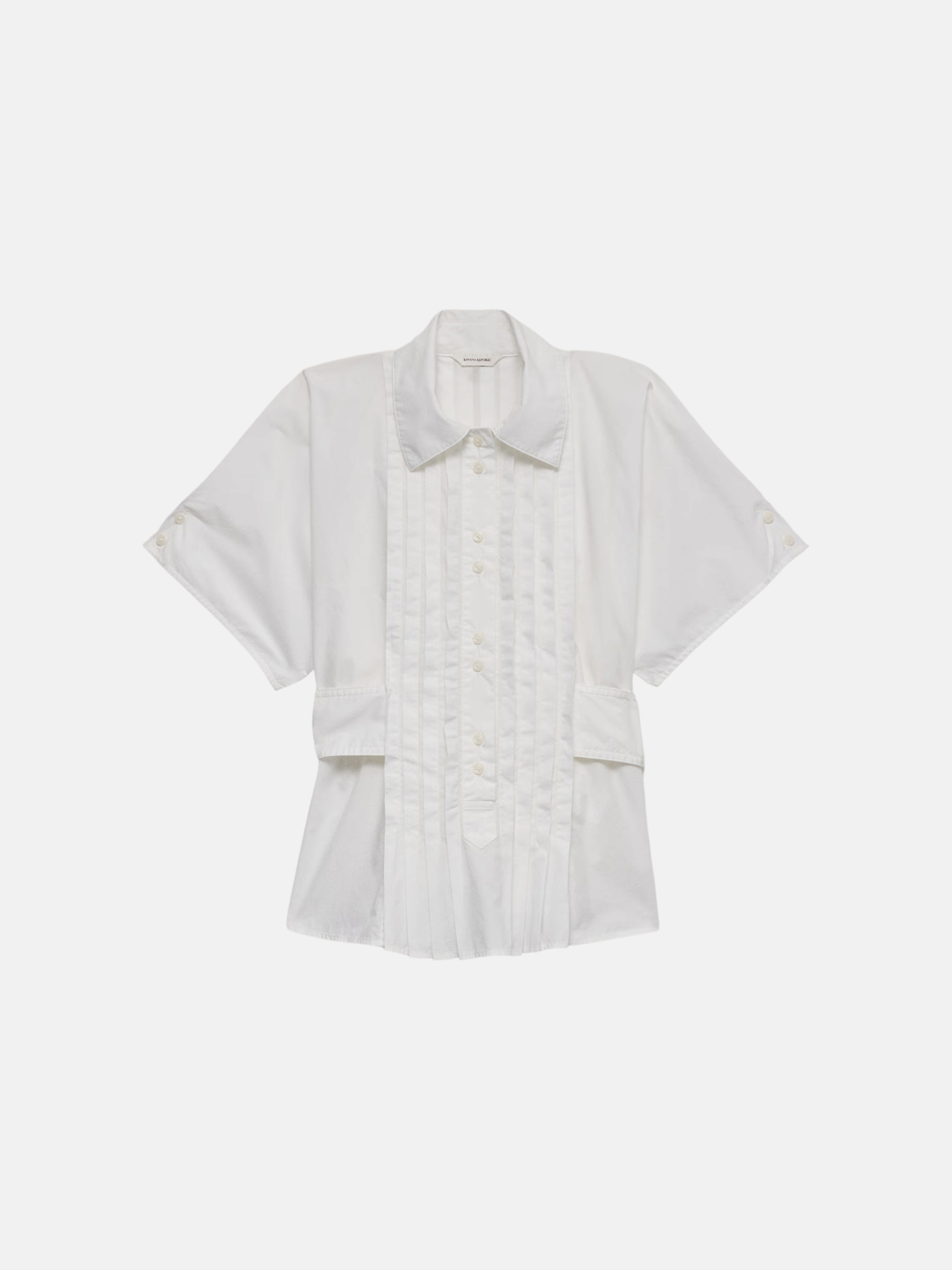 NEW Pleated cotton poplin top $100