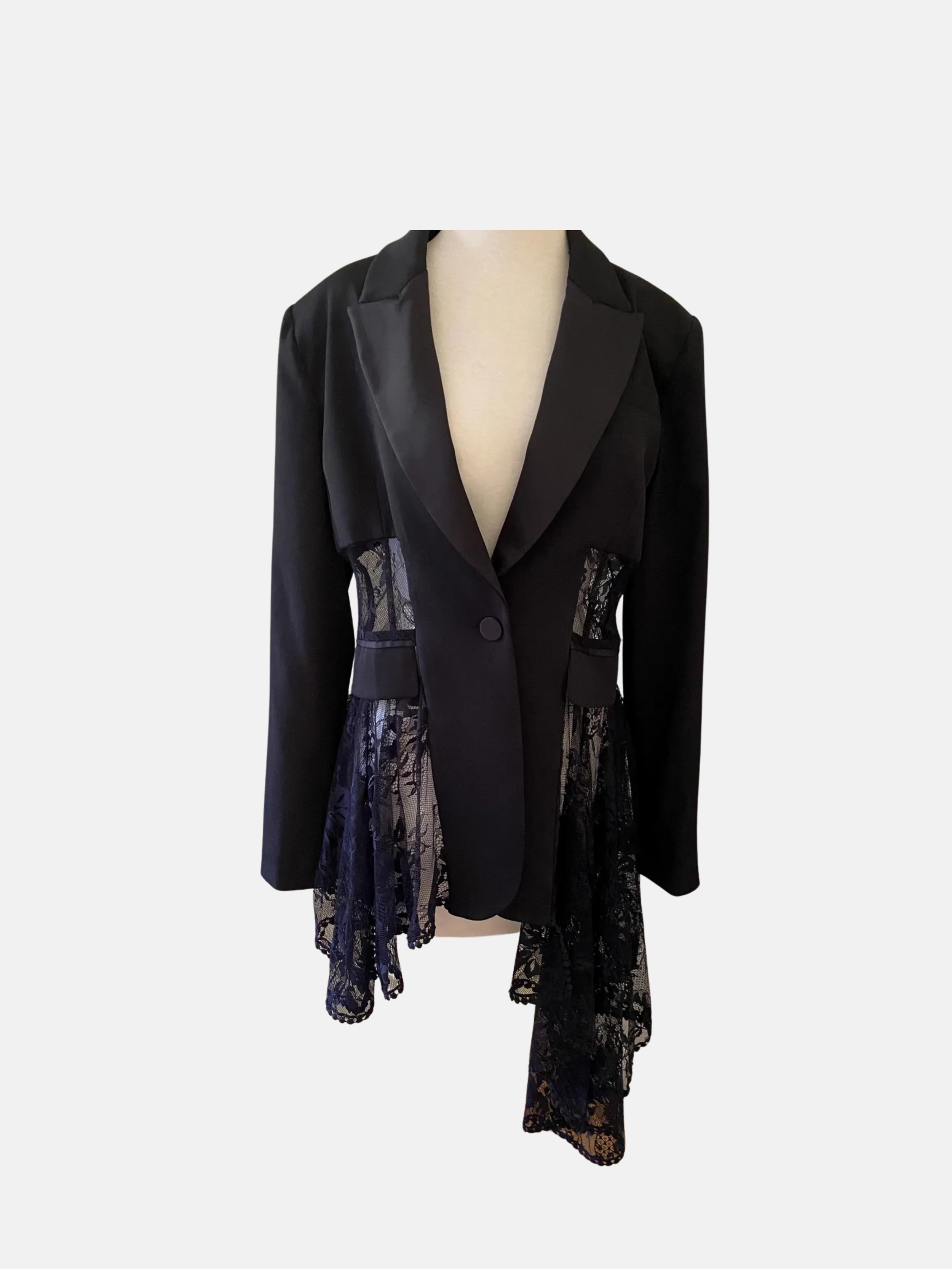 Vintage black lace blazer L $96