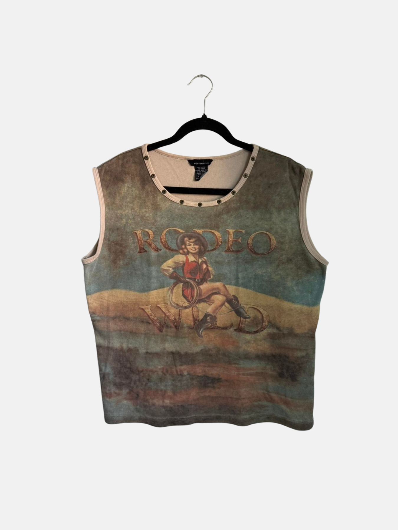 VINTAGE Y2K rodeo girl tank XL $45 