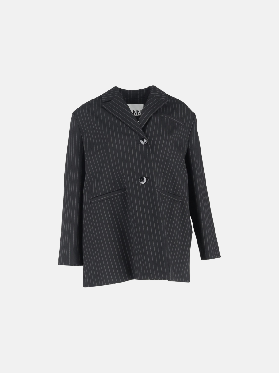 Ganni oversized pinstripe blazer M $247.99
