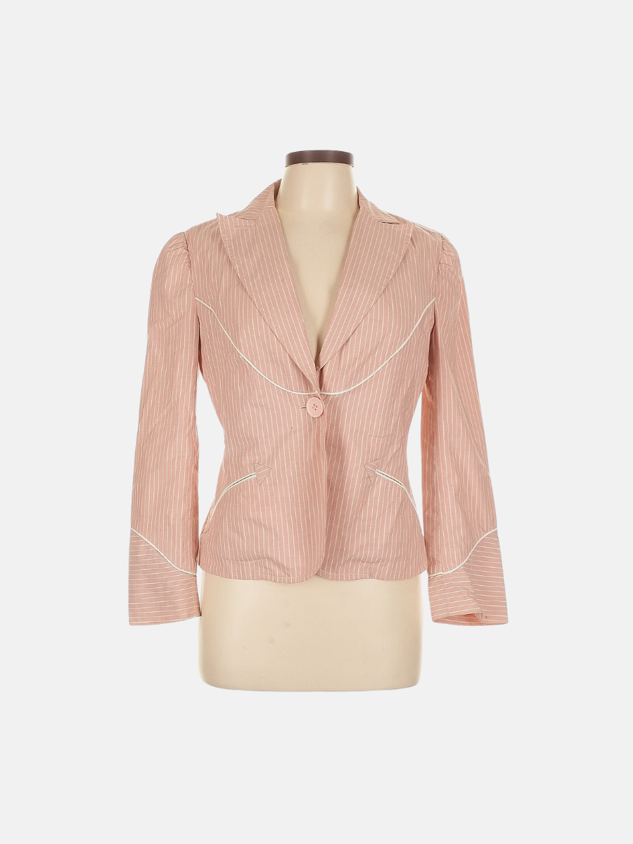 Marc by Marc Jacobs pink pinstripe blazer size 12 $86.99