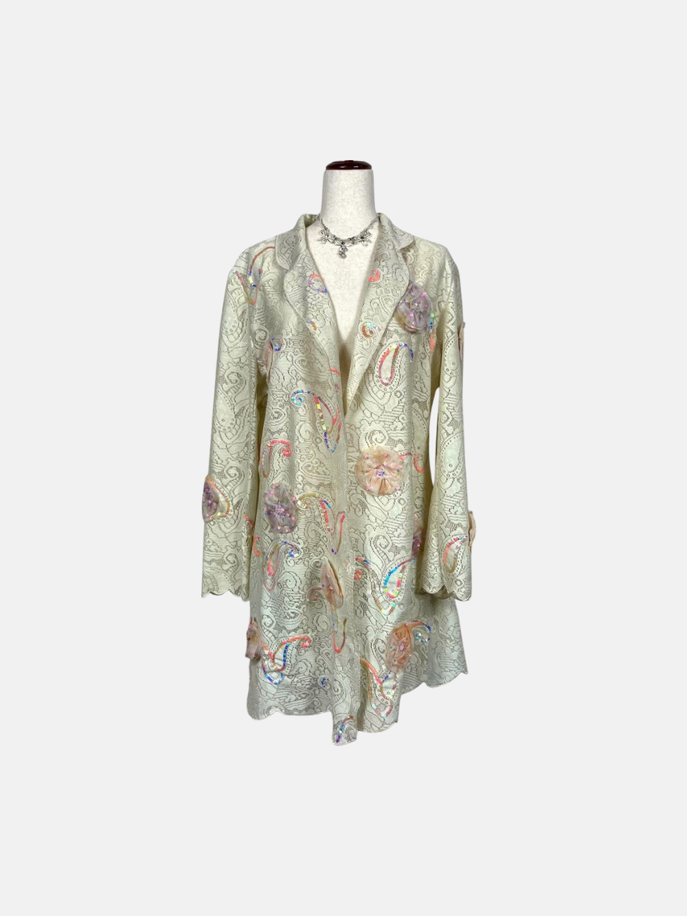 VINTAGE Sequin crochet cardigan XL $26.99