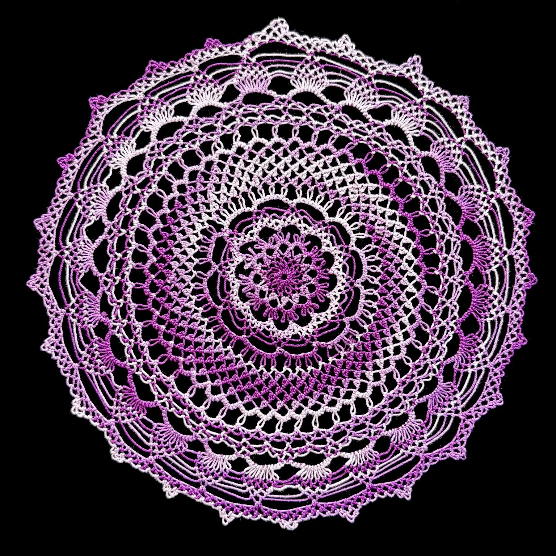Mikayla Kurkjian, small needlelace doily, Maryland, 2023. Photo credit: @ Mikayla Kurkjian 2026. 