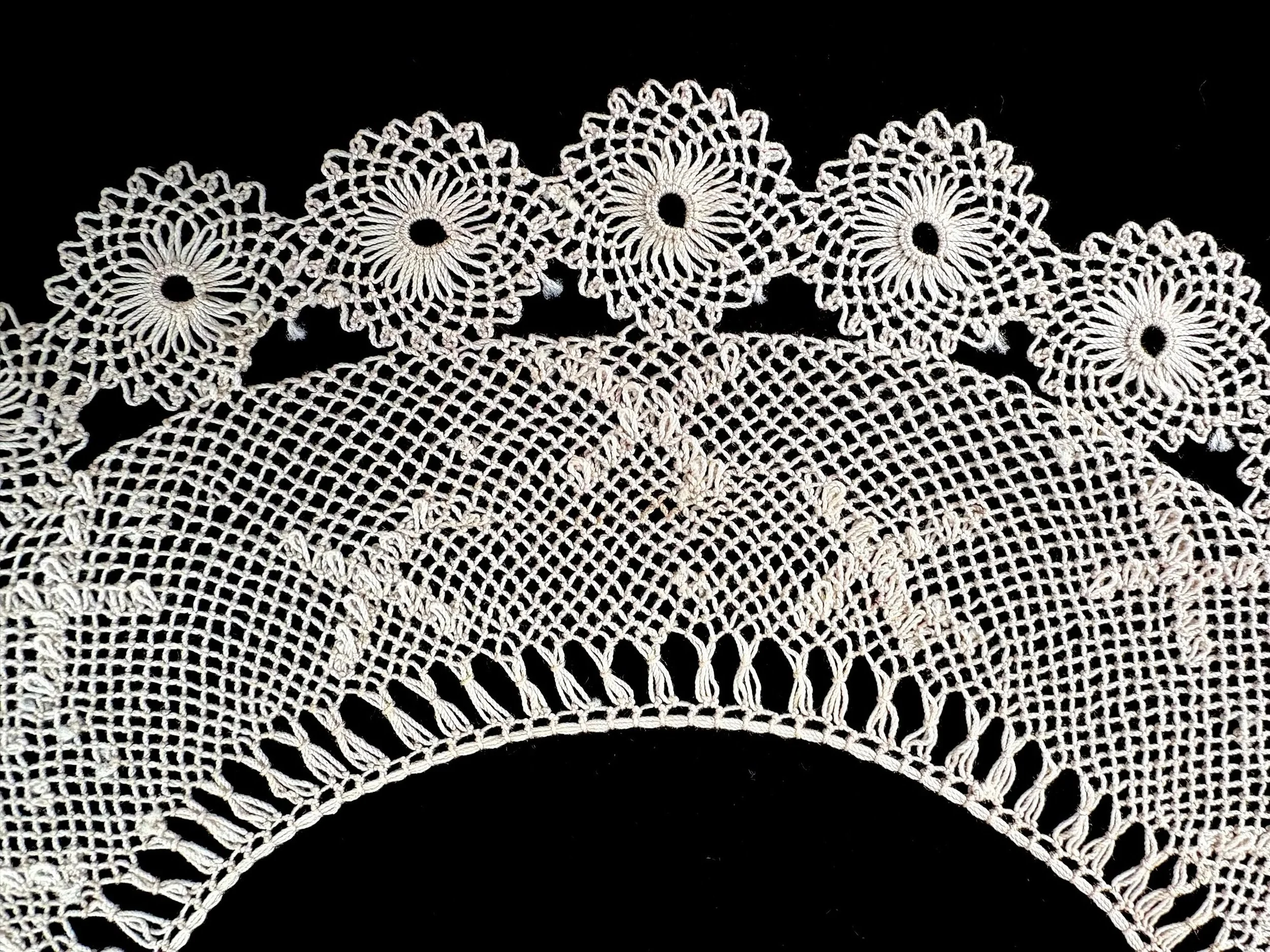 Azadig Bidanian Archive. Sara Stamboulian, needlelace collar (detail), Anjar, Lebanon, ca. 1966. 

Photo credit: © Deborah Valoma 2025.