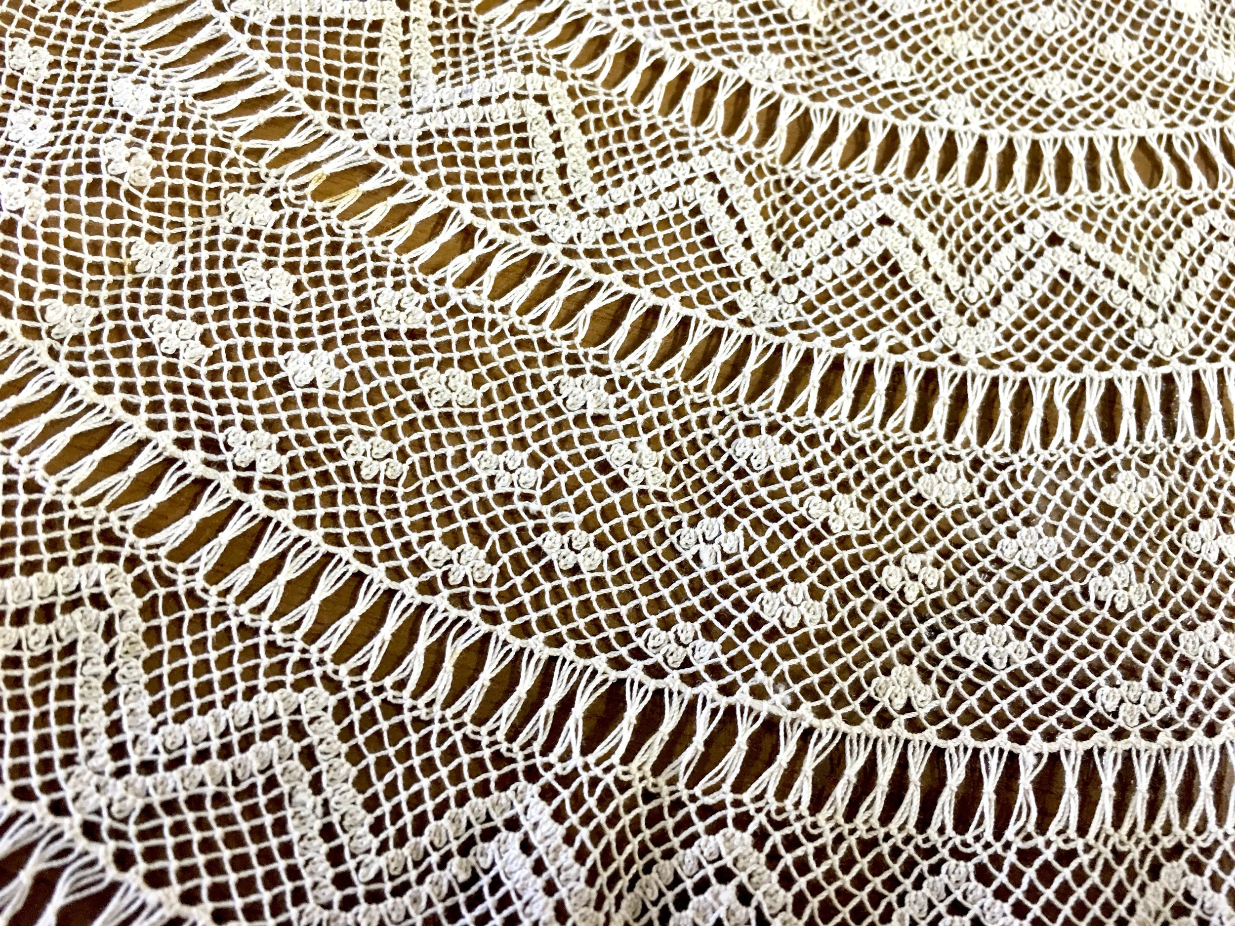 Armenian needlelace doily (detail) in the family collection of Sona Kabbenjian, Nazareth, Israel. Photo credit: © Deborah Valoma 2019.