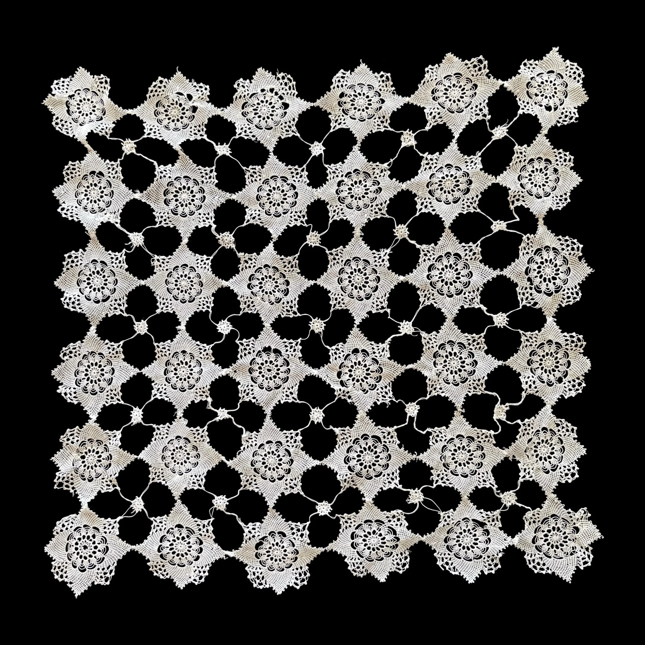 Mariam Kurkjian (Mikayla's grandmother), small needlelace table covering, provenance unknown, date unknown. Photo credit: @ Mikayla Kurkjian 2026. 