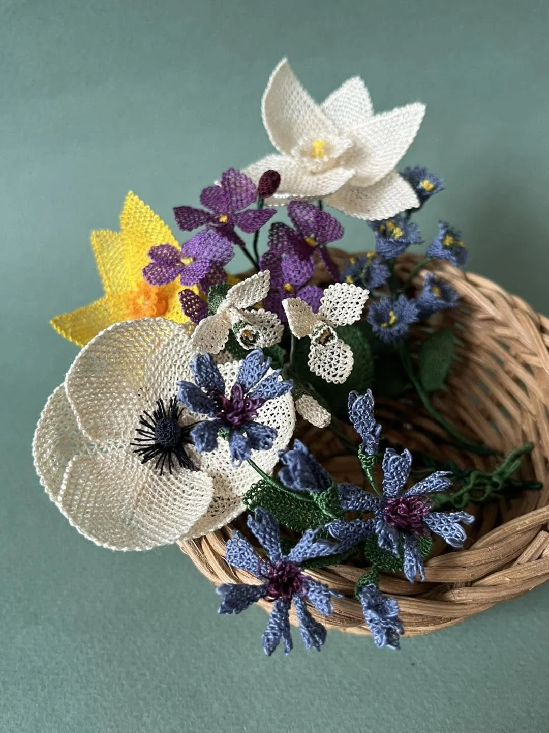 Iskuhi Sargsyan, colorful needlelace flowers, Yerevan, Armenia. Photo: © Iskuhi Sargsyan 2026.