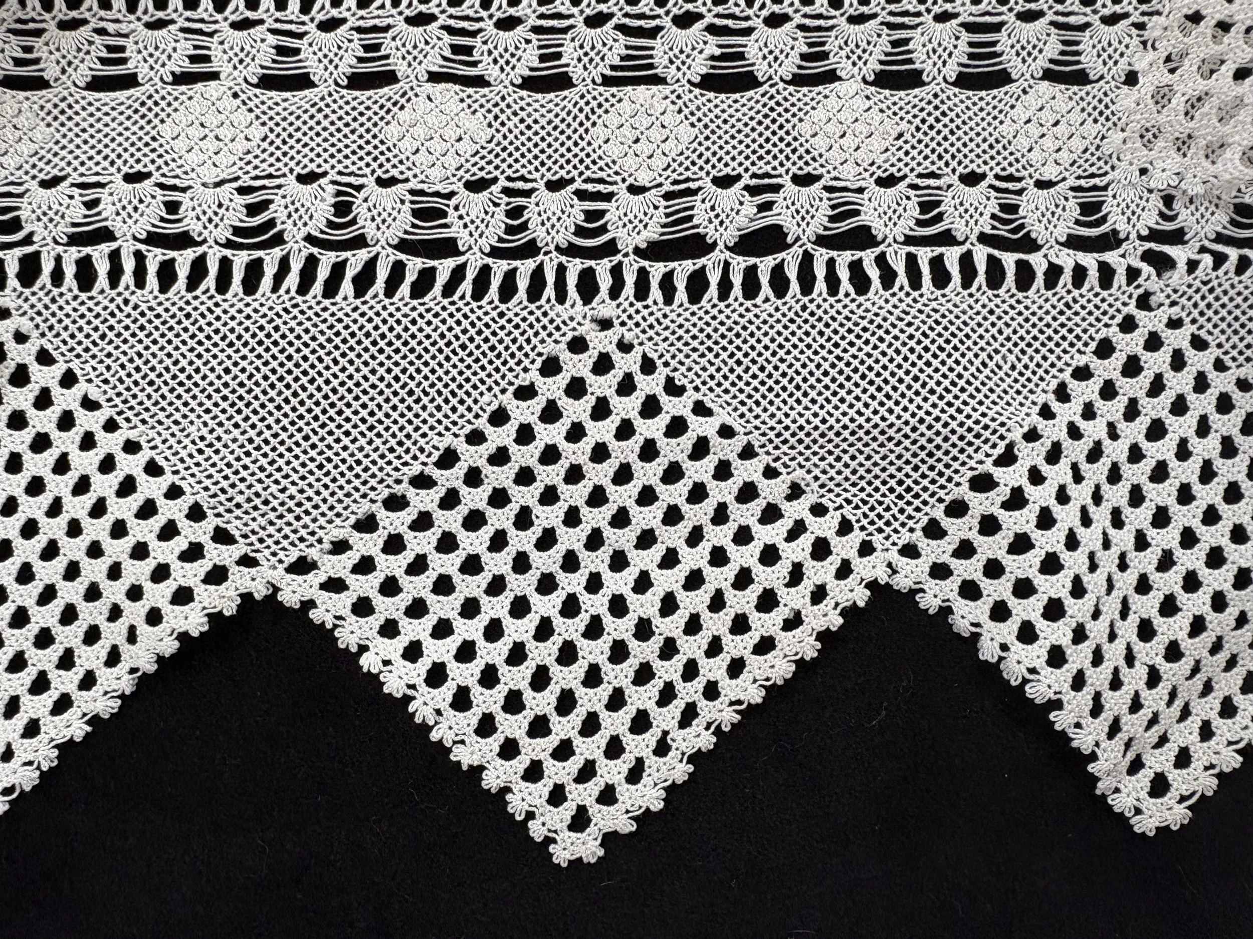 Azadig Bidanian Archive. Martha Tashjian, double pillowcase with needlelace trim and whitework (detail), Anjar, Lebanon, ca. 1950. 

Photo credit: © Deborah Valoma 2025.