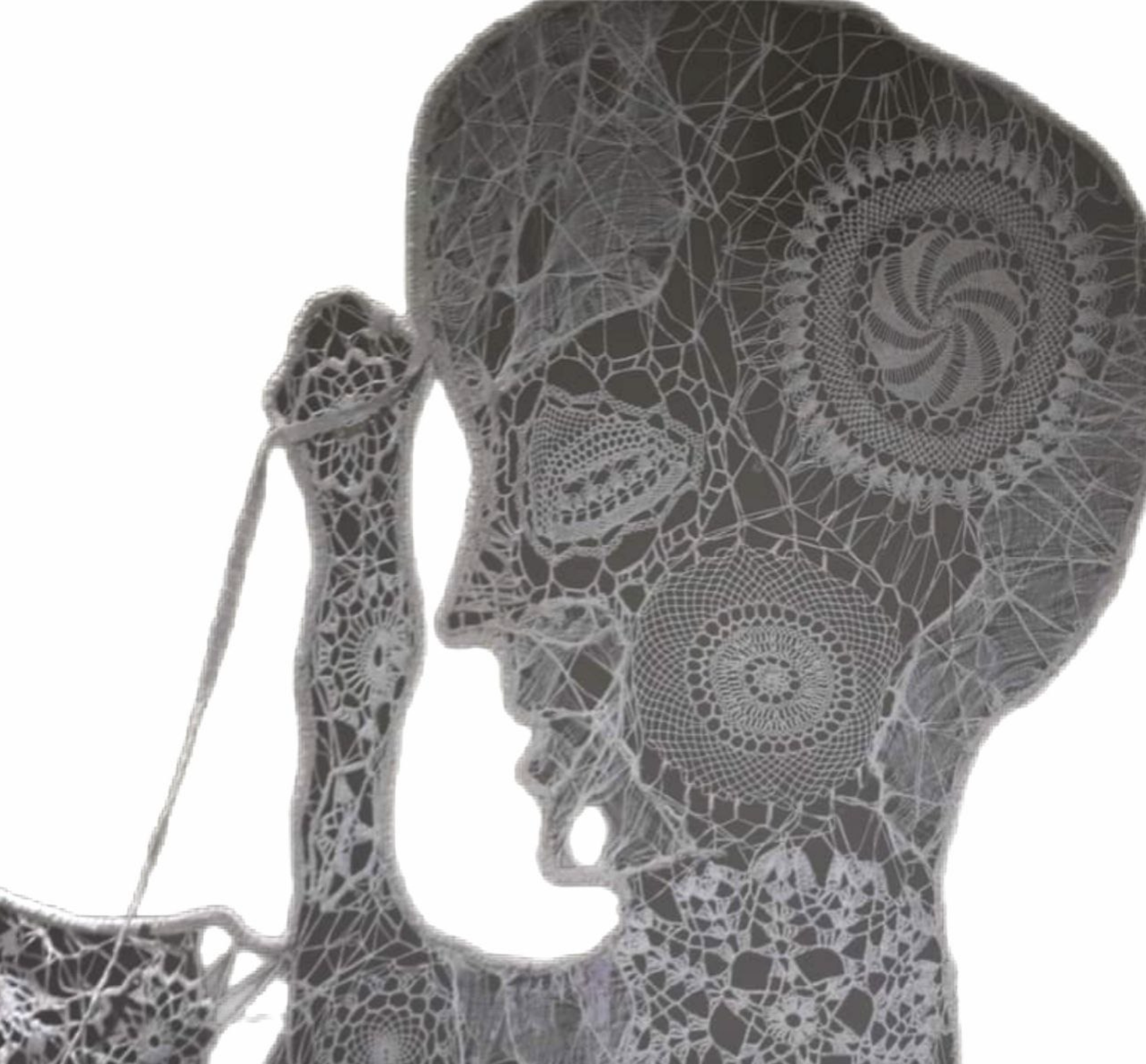 Armine Atoyan,  ՎԵՐԱԾՆՈՒՆԴ  ( Rebirth , detail), wire, needlelace, crochet lace, cotton and polyester thread, plastic rings, Armenia, 2023. Photo: © Armine Atoyan 2025.