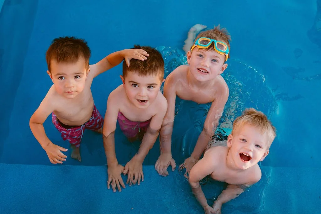 Group of children in pool during ISR lesson
