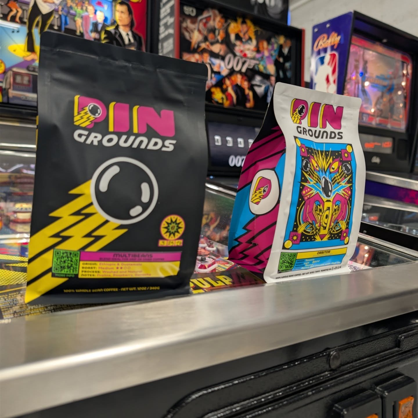 Grab our fresh roasted coffee at @thepinballcapital starting today! No need to ship when you can pick some up locally. They'll have fresh bags on hand daily. There might also be 130+ pinball machines there to play soooooo 😂. Grand opening party is n