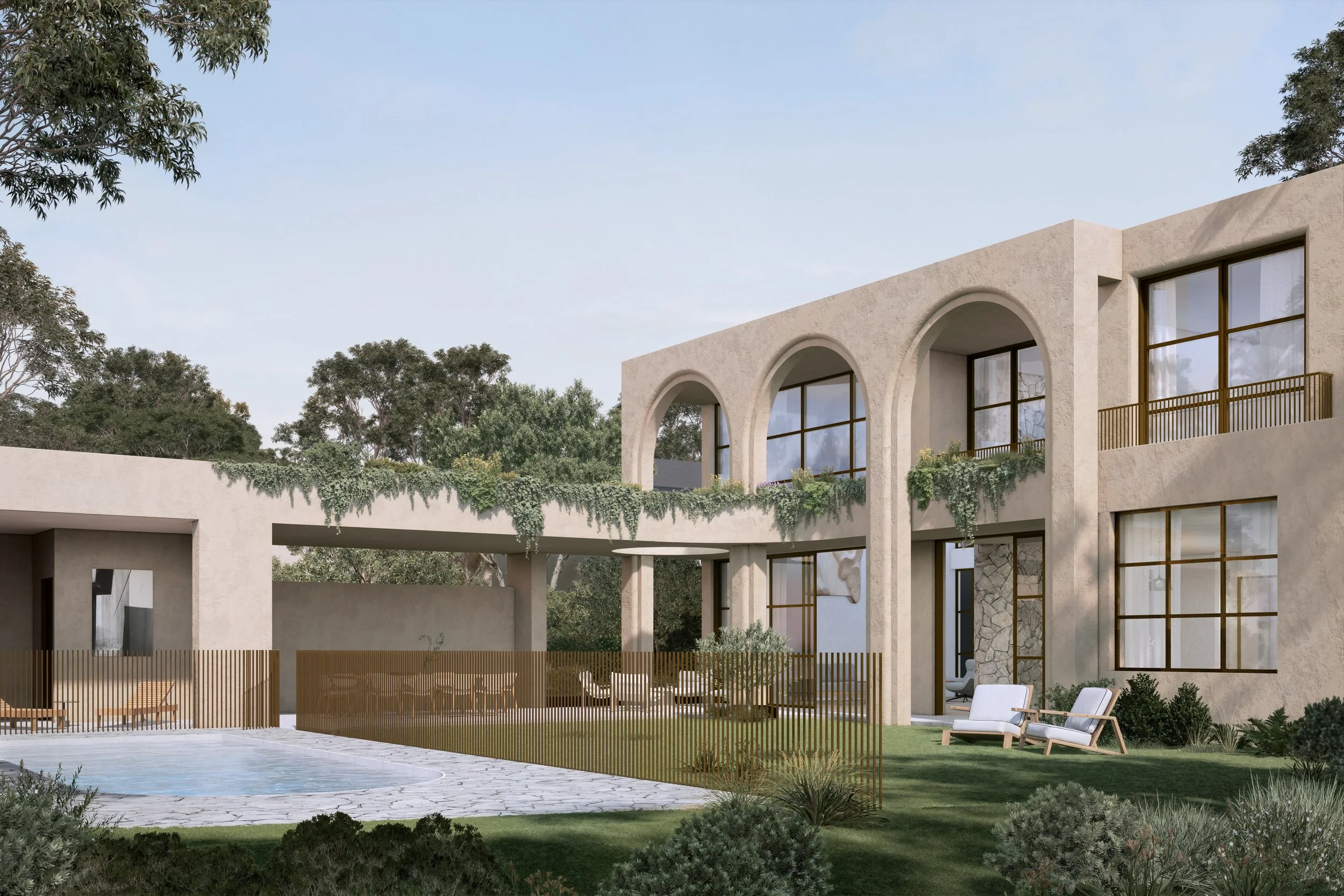 Rear view of Oatlands project!