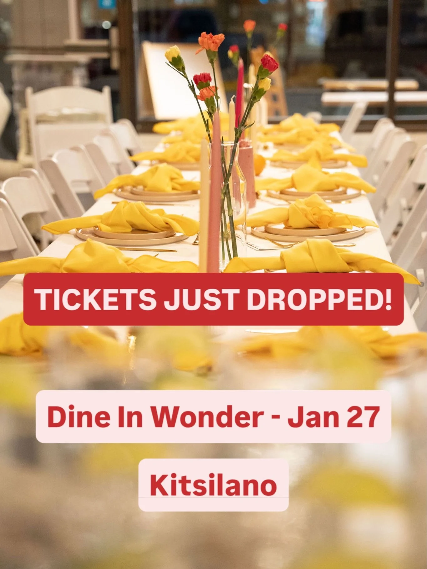 They&rsquo;re here! Tickets are LIVE!🎉

✨Dine In Wonder✨
 Tuesday, January 27 | 6:30 &ndash; 9:30 PM @killer.icecream.kitsilano 

Our first Kitsilano dinner and in true Dine Wilder fashion, we&rsquo;re not following the status quo - we&rsquo;re givi