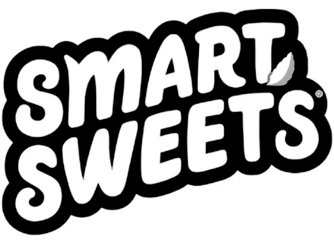 Smart Sweets logo in black and white with bold, stylized text.