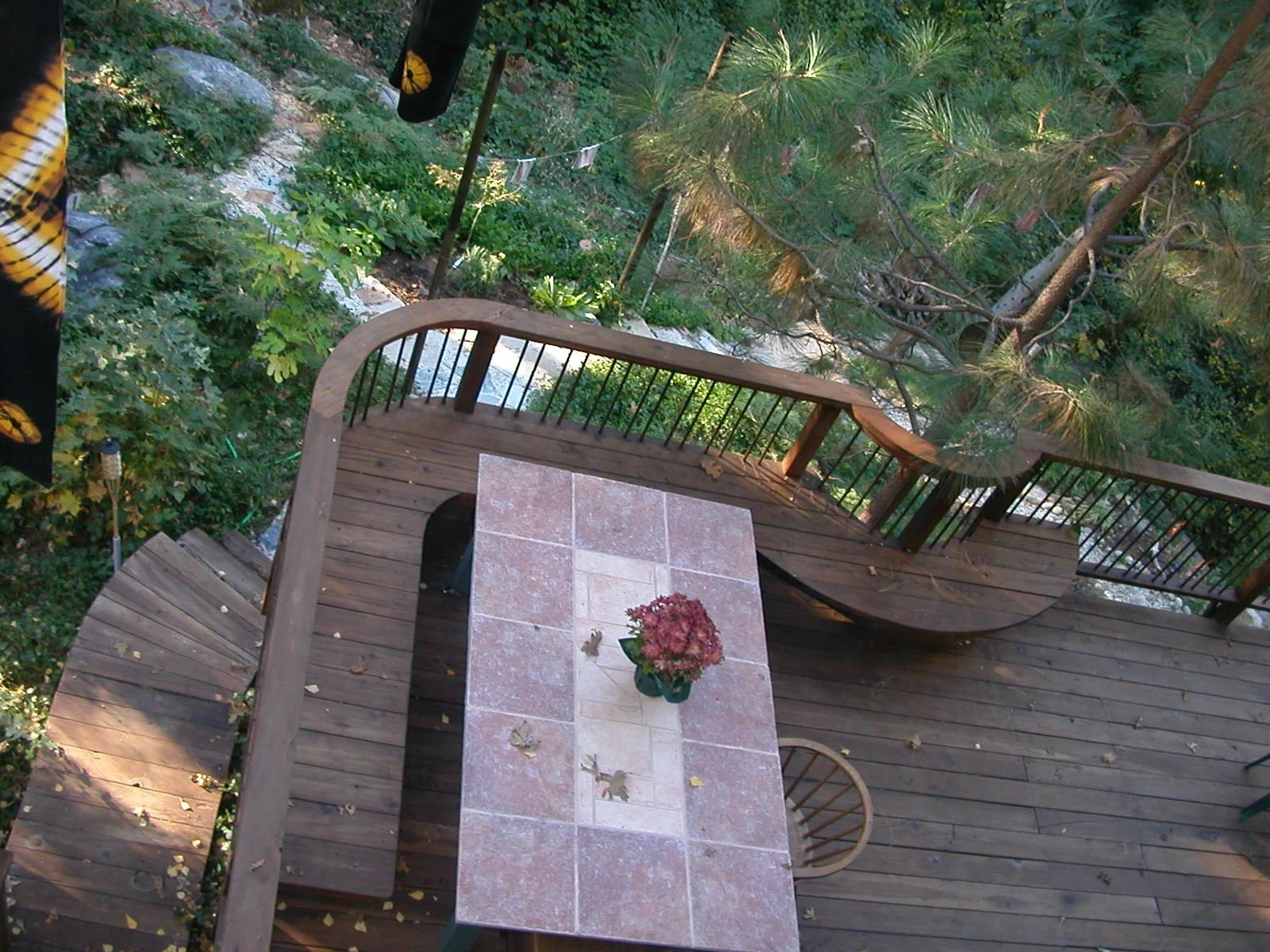 View of deck from balconie
