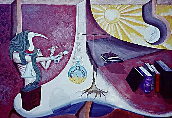 OROBOROS oil on canvas 5 ft by 6 ft