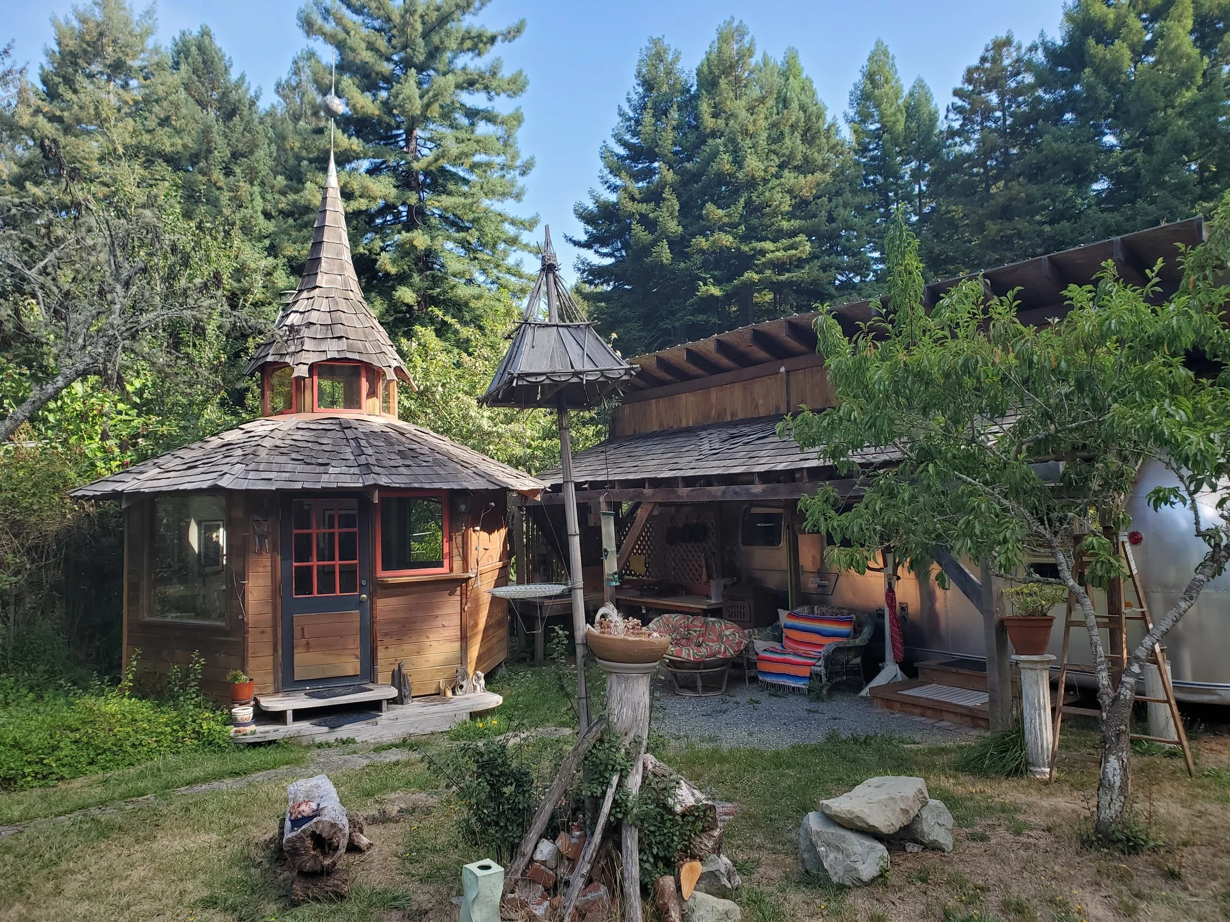 Gazebo and airstream guest house