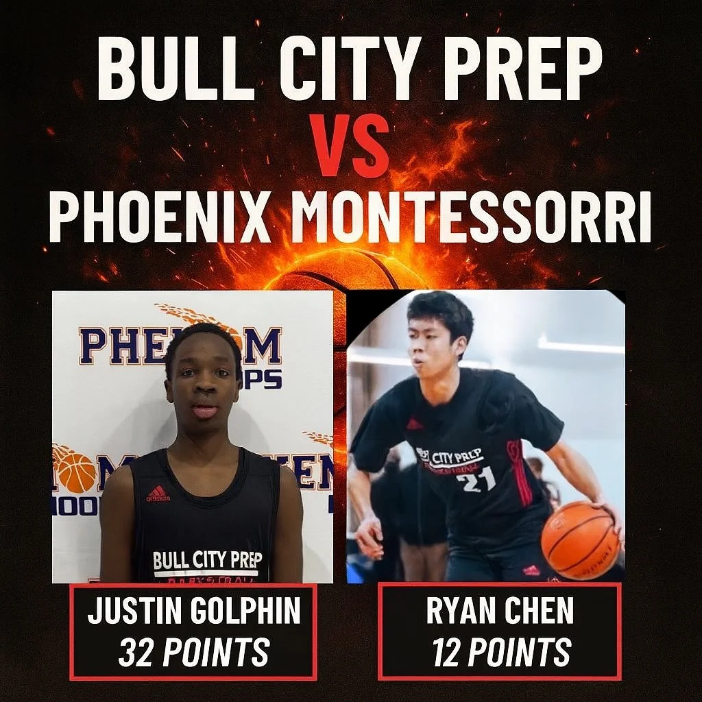 Bull City Prep Academy 70 Vs Phoenix Montessori 79! BCPA was lead by 28&rsquo; Justin Golphin 32pts 2stl; 26&rsquo; Ryan Chen 12pts 3rebs 3stl; 26&rsquo; Jordan King 9pts 4ast, 4rebs 3stl, and 26&rsquo; Stephano Farrington 8pts 6rebs 2Blks. #Keepwork