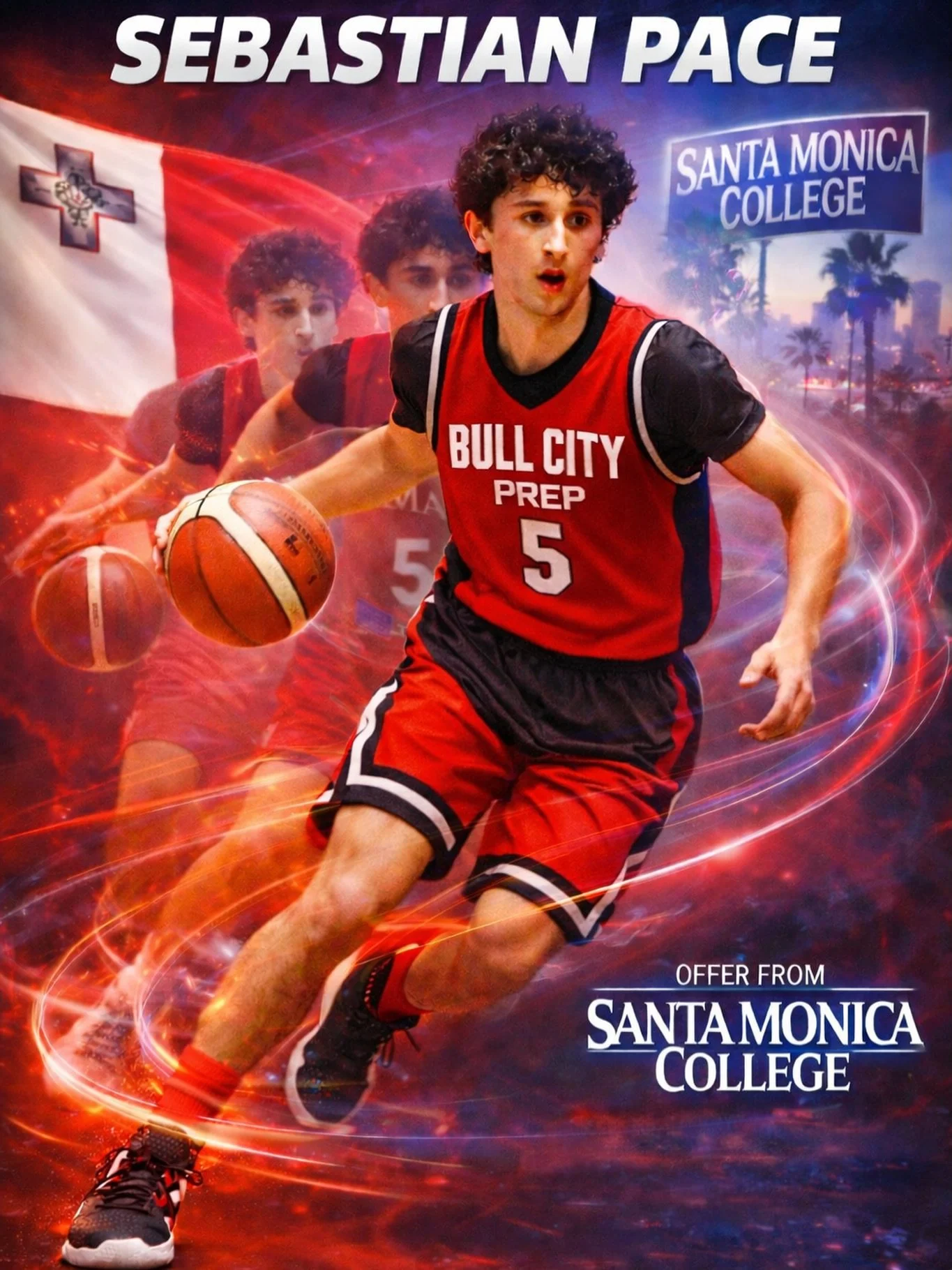 Bull City Prep Academy! Blessed to receive an offer from Santa Monica College after speaking with the coaching staff. Grateful for the opportunity 🙏🏾🏀

#Bash
#SebastianPace
#Malta 🇲🇹
#USABasketball
#BullCityPrep
GoBulls
StudentAthlete