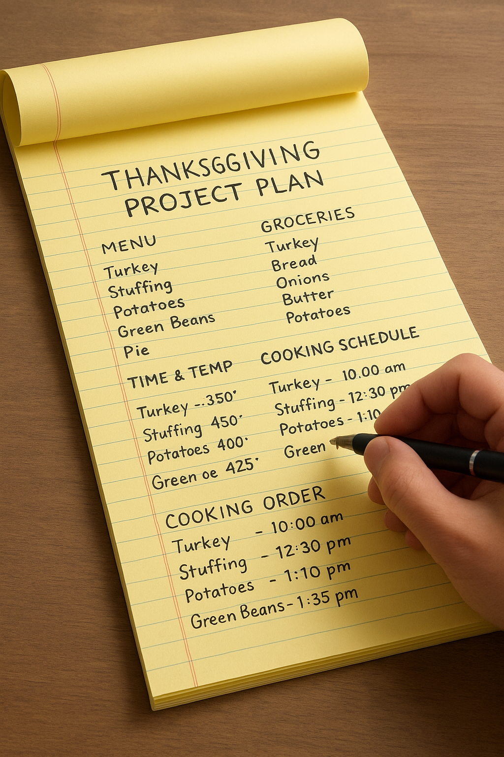 Turkey-time project management