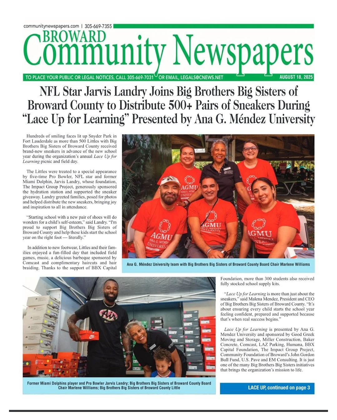 Two weeks into the school year and our Lace Up for Learning program is already making strides 👟📚. Seeing kids walk into classrooms with confidence, fresh shoes, and the support of our community is exactly why we started this journey. Grateful for t