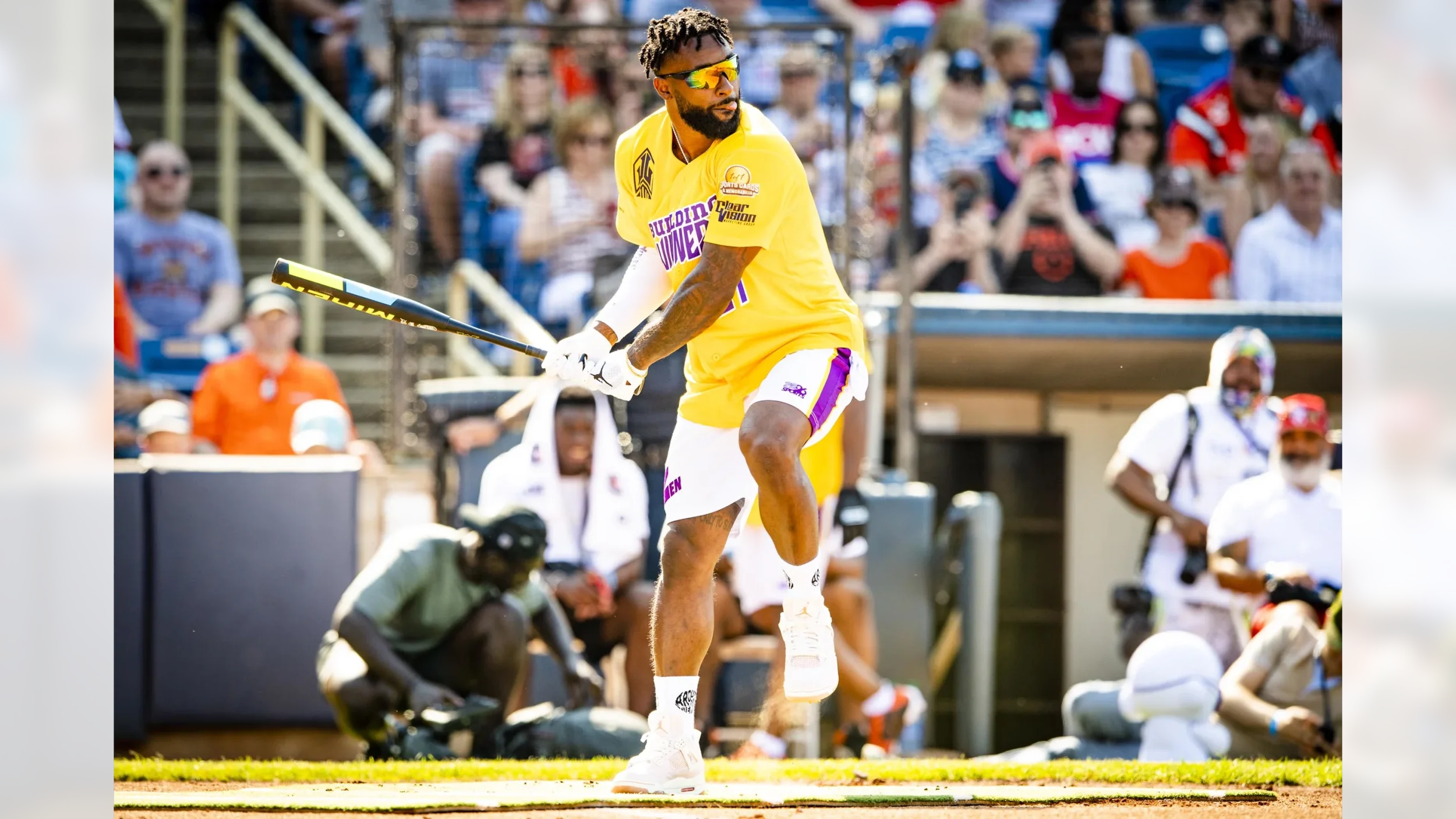 Wide receiver Jarvis Landry (80) at the 2021 Jarvis Landry Celebrity Softball Game at Classic Park Stadium.webp