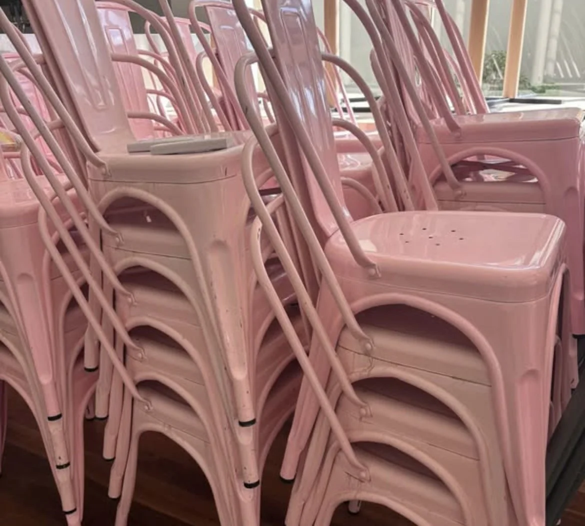 Pink Tolix Style Chairs
