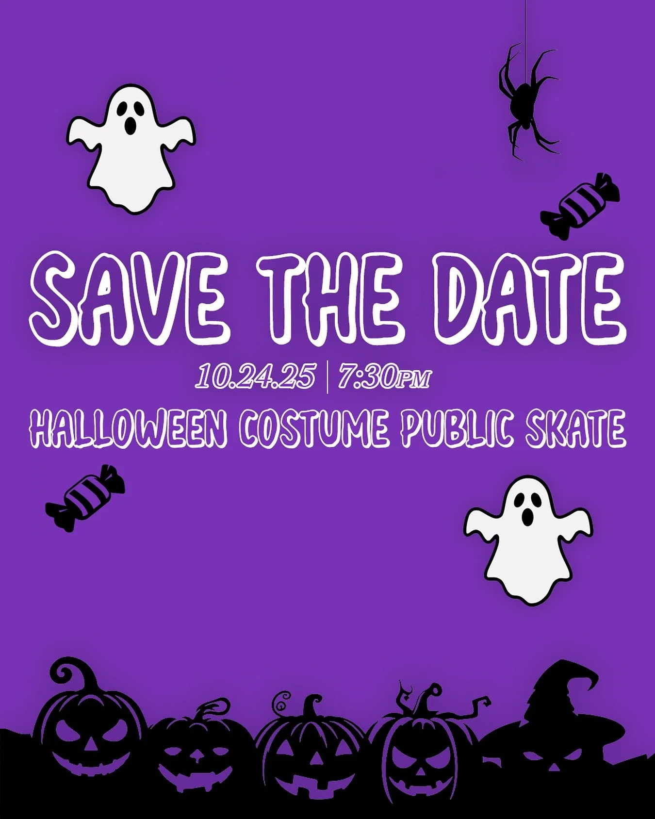 Save the date, Friday, October 24th. Aliso Viejo Ice Palace is hosting a Halloween Costume Public Skate! 

Join us for a night of family, fun and spooky costumes!