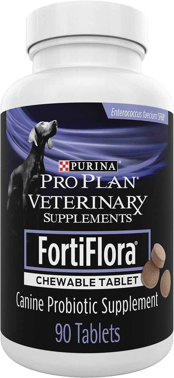 Purina Pro Plan Veterinary Supplements FortiFlora Chewable Dog Probiotic Supplement Tablets - 90 ct.