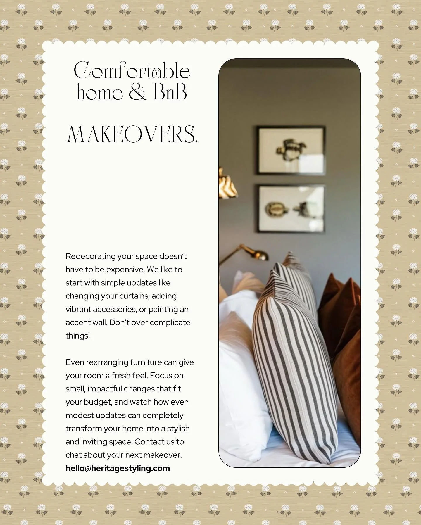 A few simple tips and tricks can make all the difference when creating an intimate interior space. Comfort is key here at Heritage Styling! Please do not hesitate to get in contact if you require project assistance.

#countrystyle #countryluxe #brisb