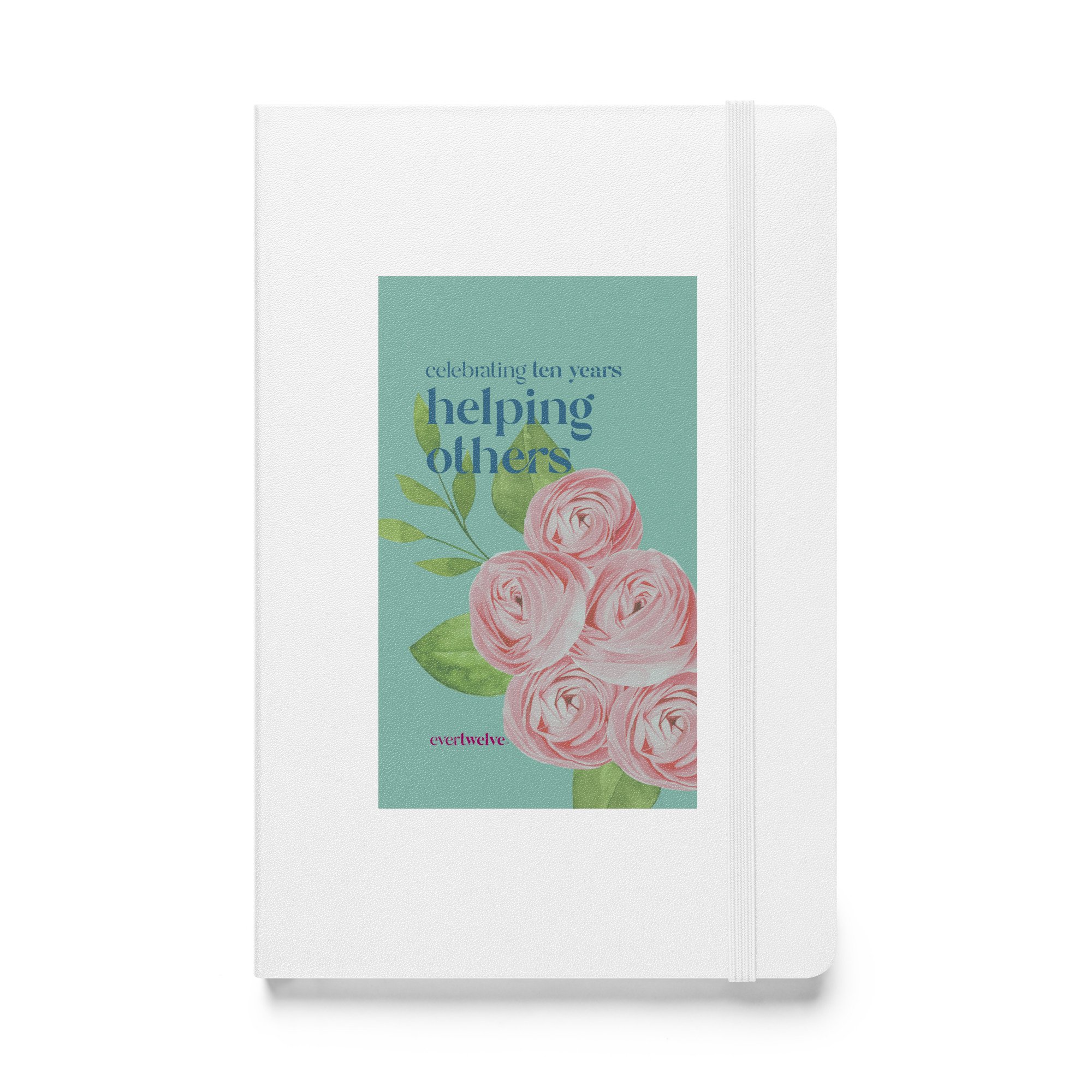 Evertwelve Reflection Notebook with Helping Others design - personalized recovery anniversary journal
