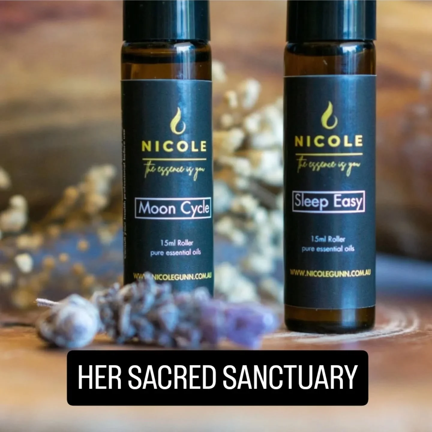 H E R  S A C R E D  S A N C T U A R Y

Lean deep into the incredible comfort and deep relaxation of these perfectly balanced blends that will support her as she journeys through the cycles of each season &ndash; from menstruation to menopause, from r