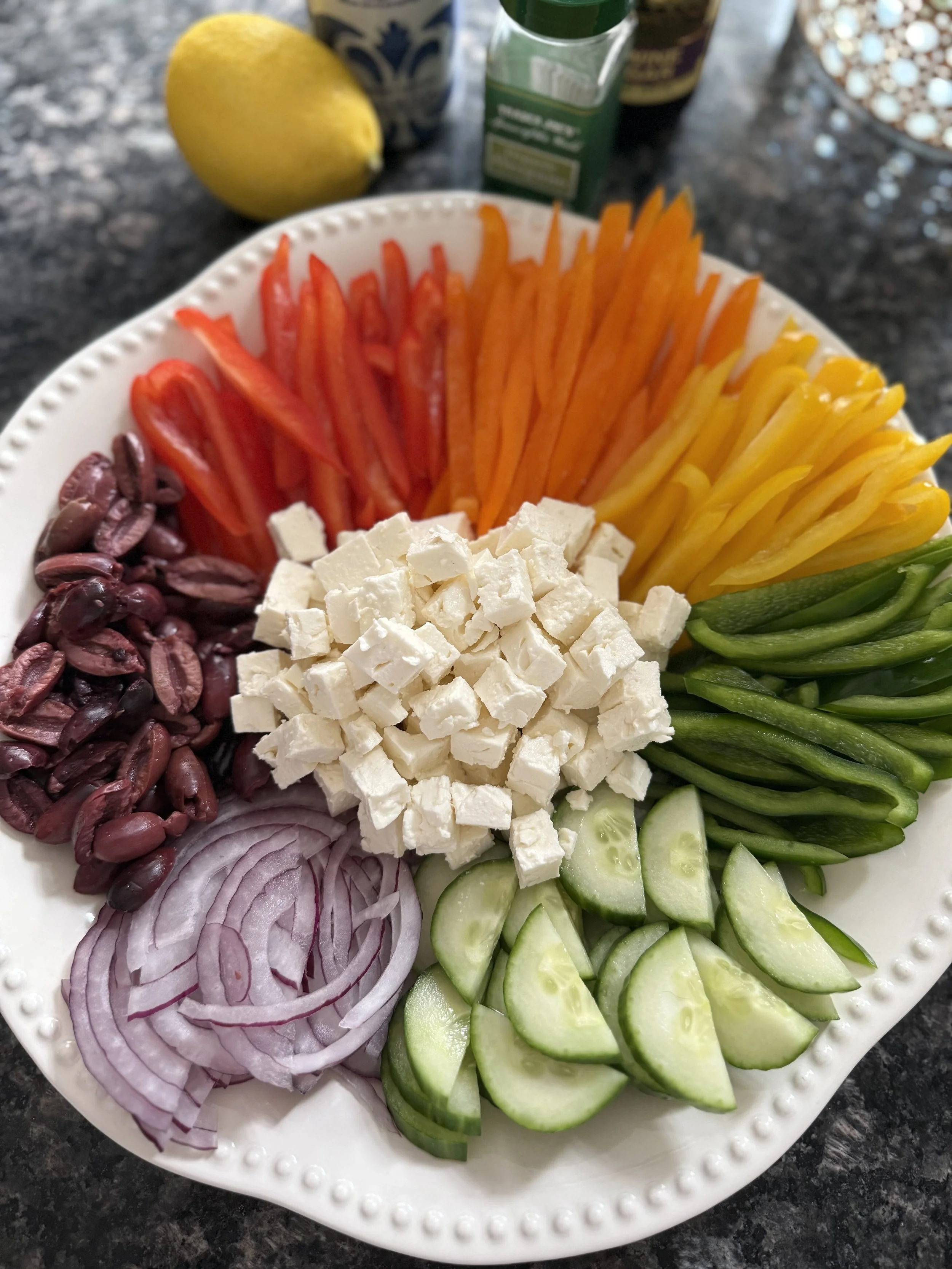 Rainbow Greek Salad