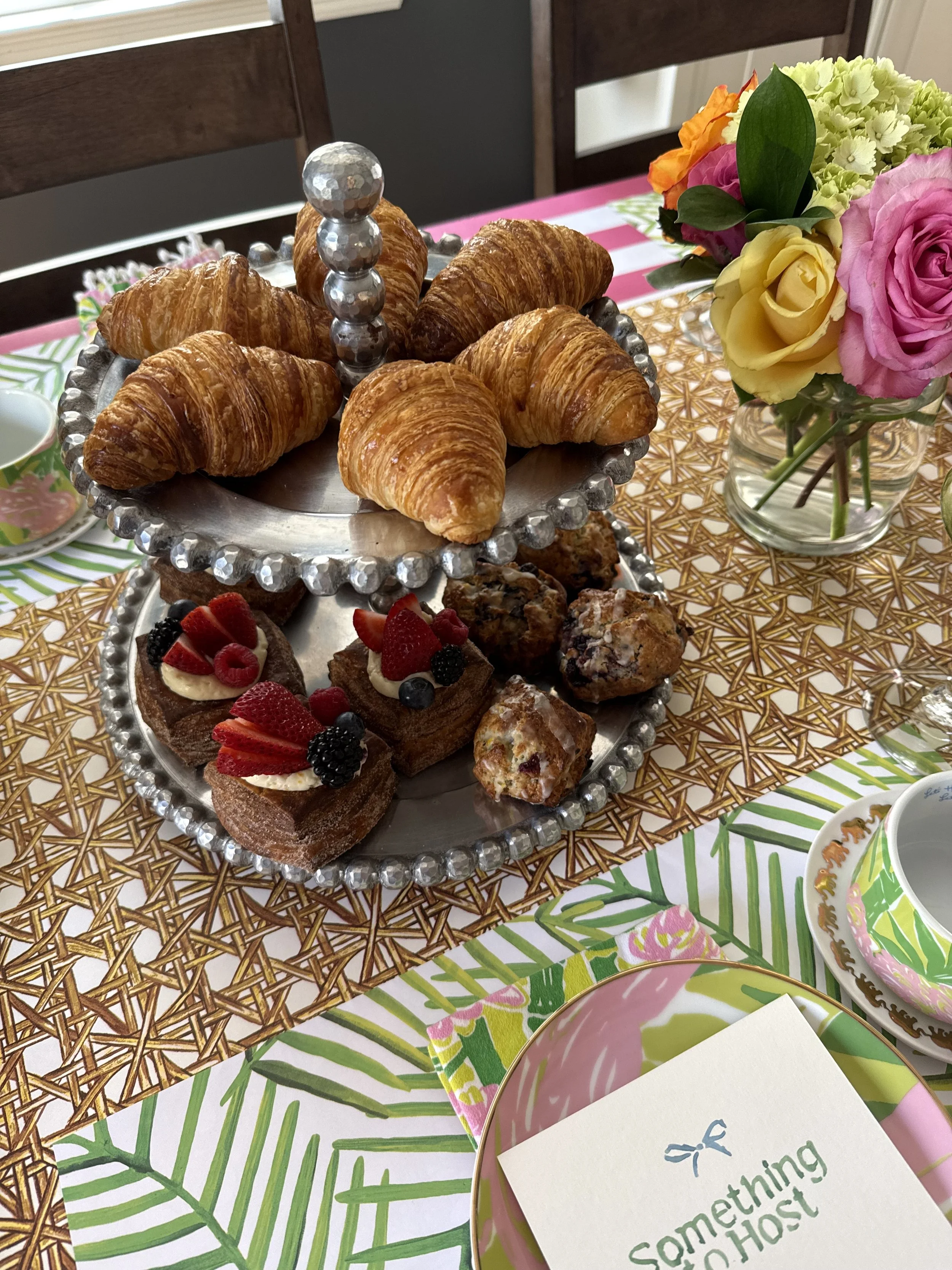 Afternoon tea tablescape.