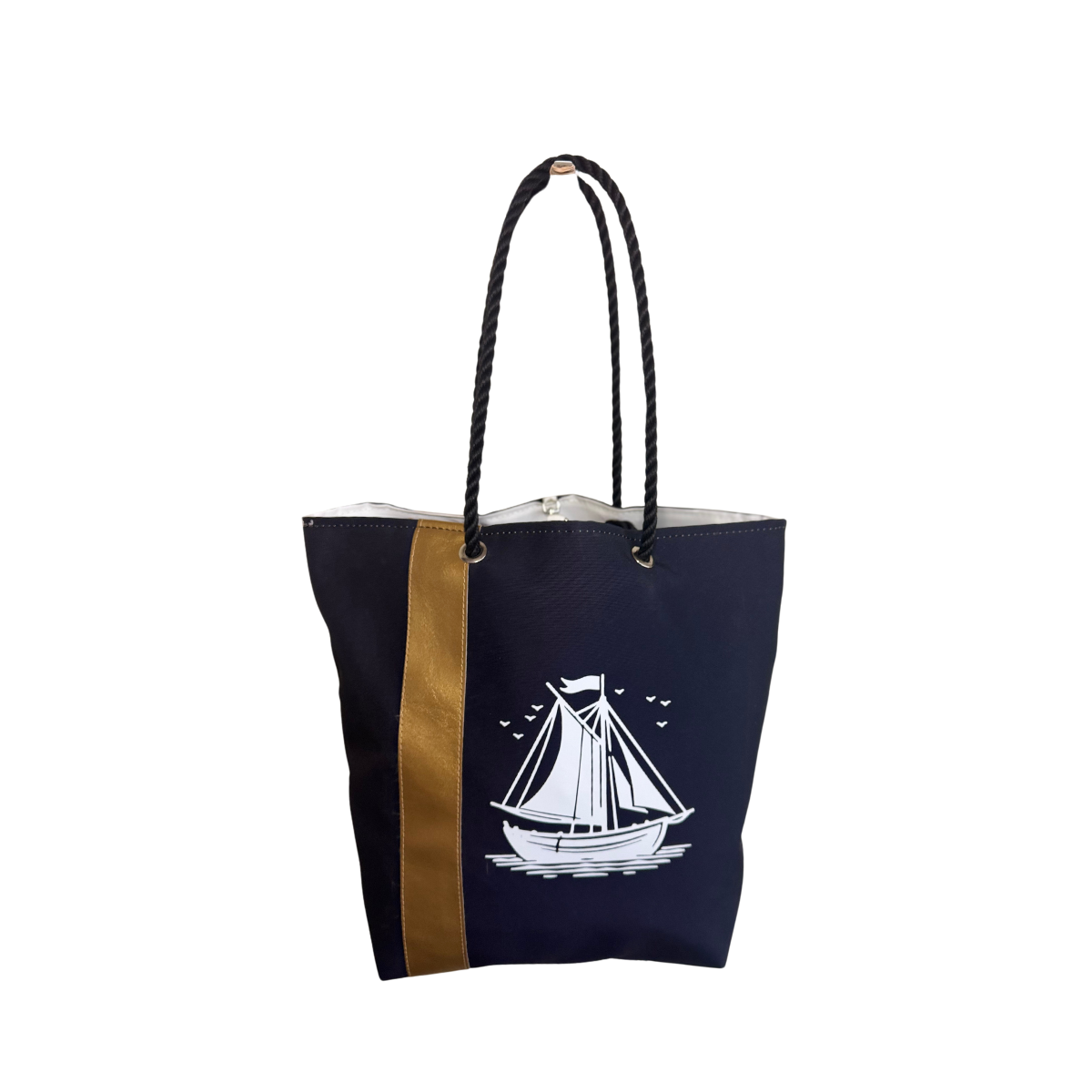 Ship with Gold Stripe - Navy
