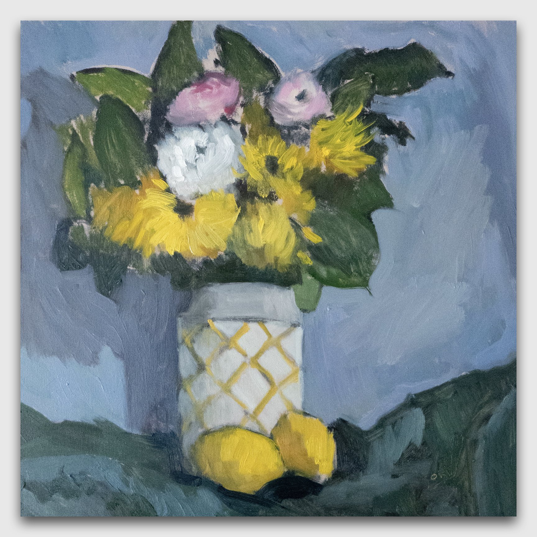 flowers, lemons