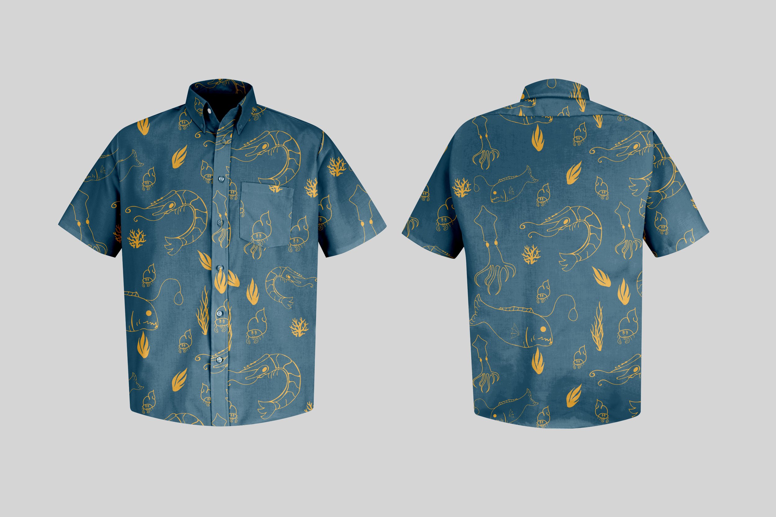 The men's shirt with the pattern