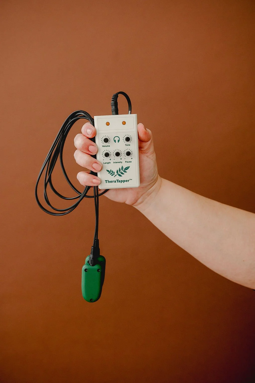 Thera Tapper EMDR BLS equipment with vibrating tappers.