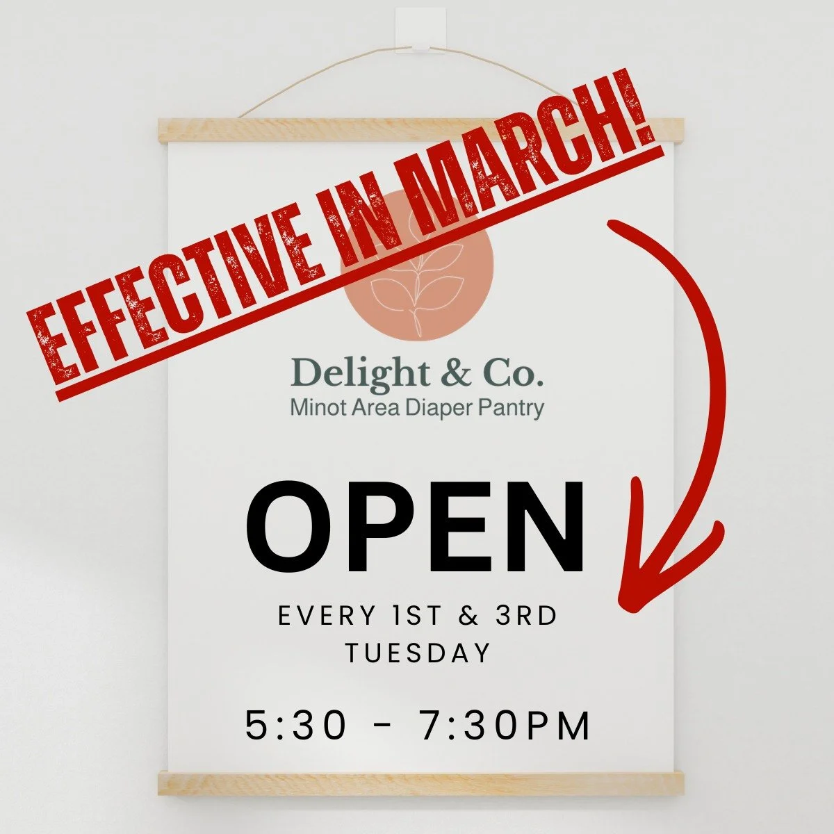 The Diaper Pantry will be OPEN TOMORROW! 
Please be advised that due to individuals reselling our items online, we&rsquo;ve had to implement the following updates:
⚠️ CHANGES EFFECTIVE IN MARCH ⚠️
- The Diaper Pantry will now be open every other Tues