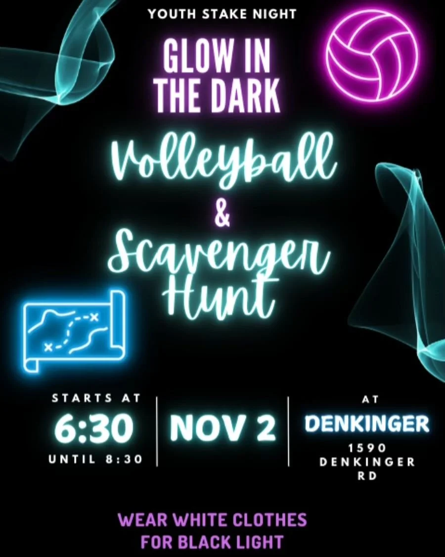 Are you ready for the last youth night for the calendar year! This will be a fun event, grab a friend or two as you share your light with others!