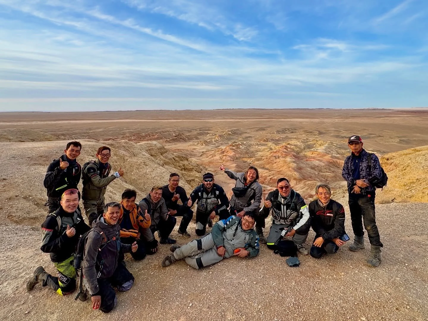 &bull; 2026 April | Team 🇸🇬 🇺🇸 at the legendary Tsagaan Suvarga 🇲🇳

A moment captured at one of Mongolia&rsquo;s most iconic landscapes &mdash; where rugged cliffs meet endless desert. The Gobi Raid crew taking it all in, powered by Royal Enfie